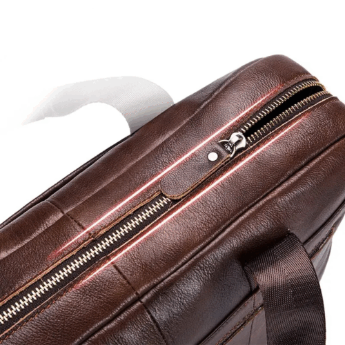 Leder Umhängtasche Herren reißverschluss