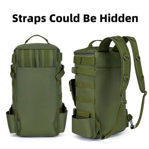 Angelrucksack mit Rutenhalter seitlich