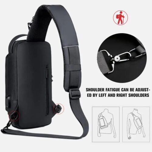 Brusttasche Herren, Diebstahlsichere tasche hinten