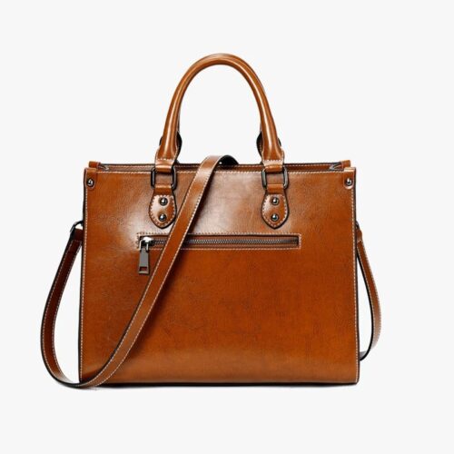 Ledertasche Damen, Handtasche Leder hinten