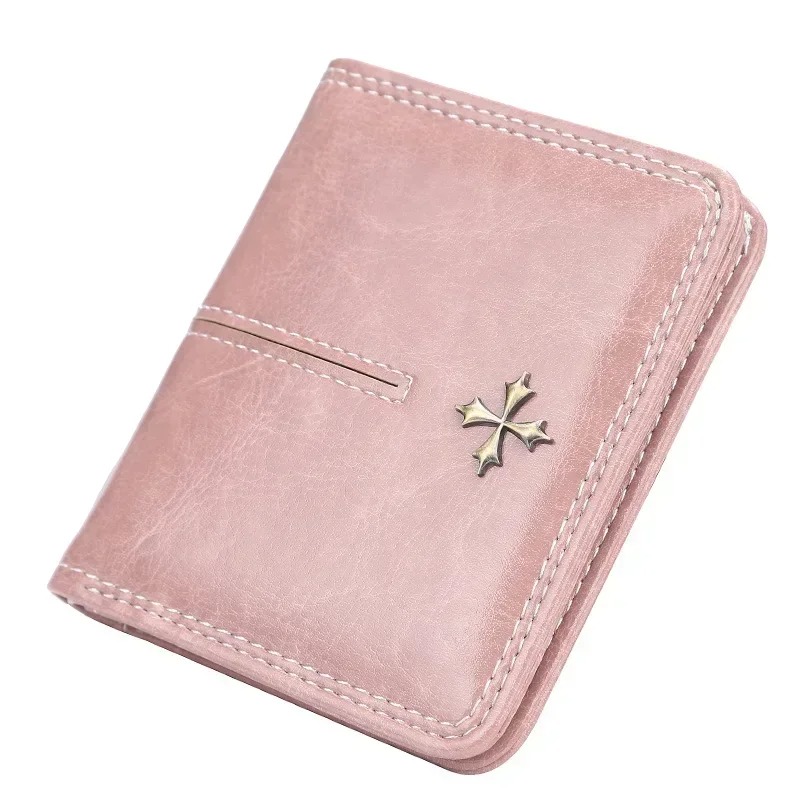 Geldbörse Damen, kleines Portemonnaie rosa motiv2