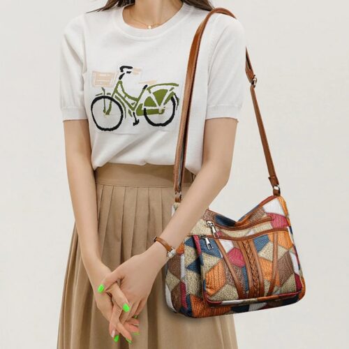 Vintage Tragetasche, Designer Tasche mit einer person