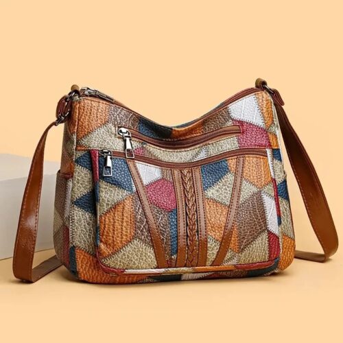 Vintage Tragetasche, Designer Tasche vorne schräg rechts