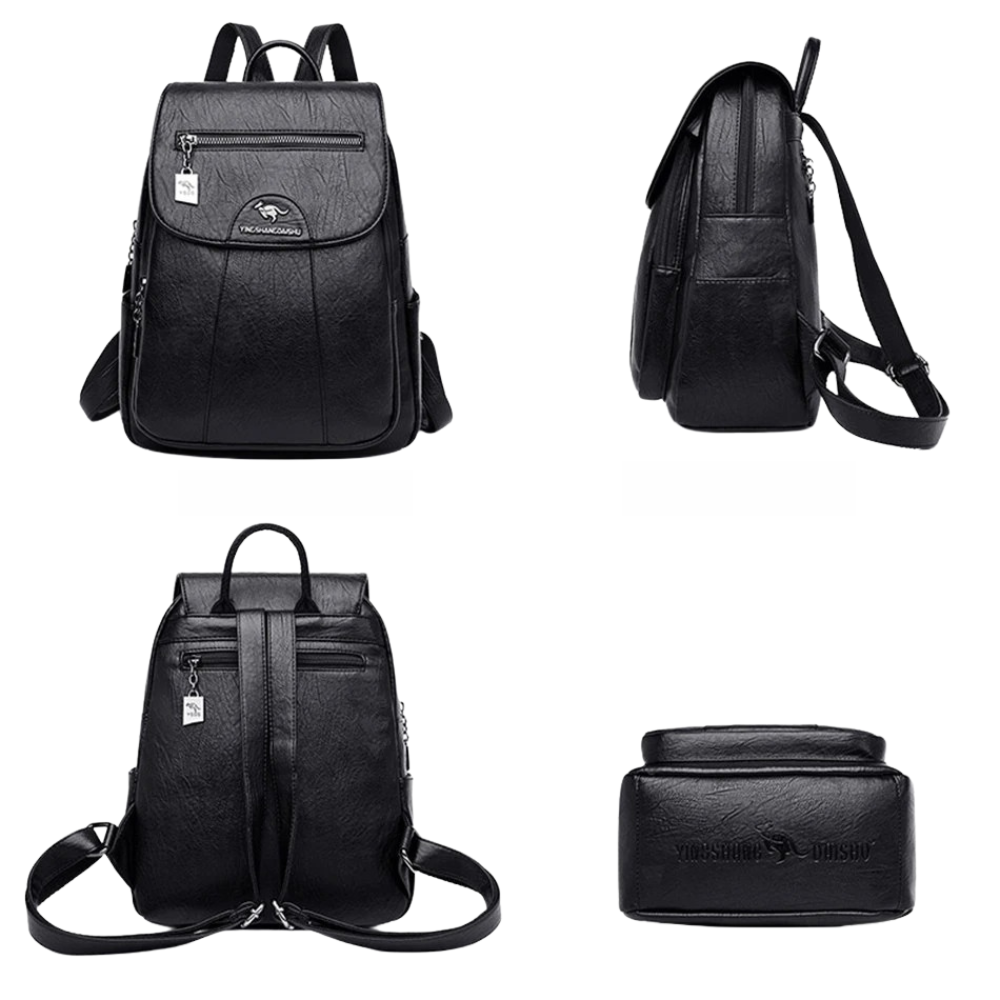 Lederrucksack alle seiten
