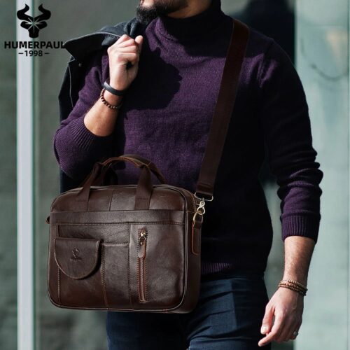 Laptoptasche Leder Herren mit einer frau