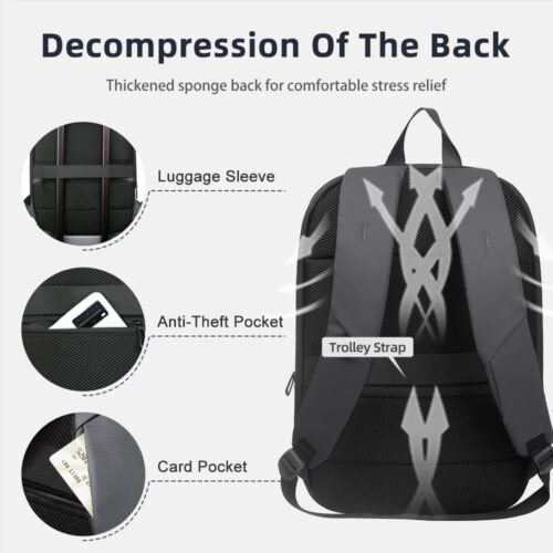 Laptoptasche mit Rucksackfunktion, Laptop Rucksack 17 Zoll durchlüftung