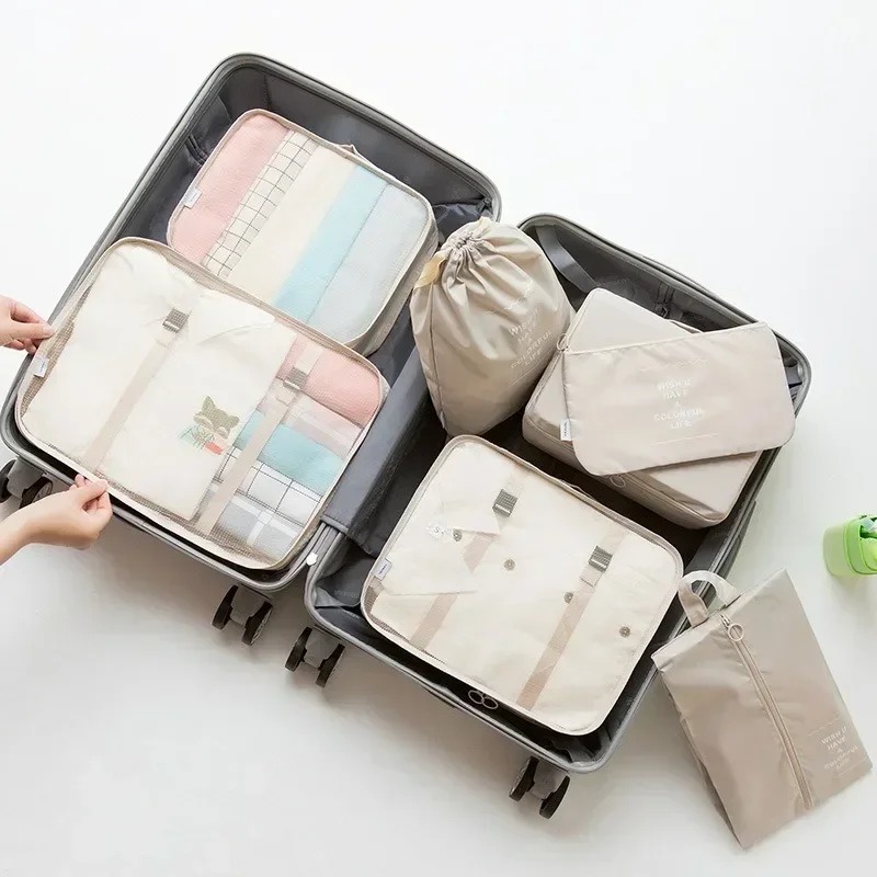 Packwürfel Koffer, Packwürfel beige