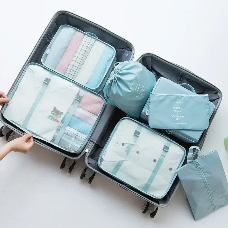 Packwürfel Koffer, Packwürfel hellblau