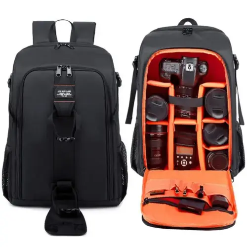 Kameratasche, Fototasche, Kamerarucksack orange
