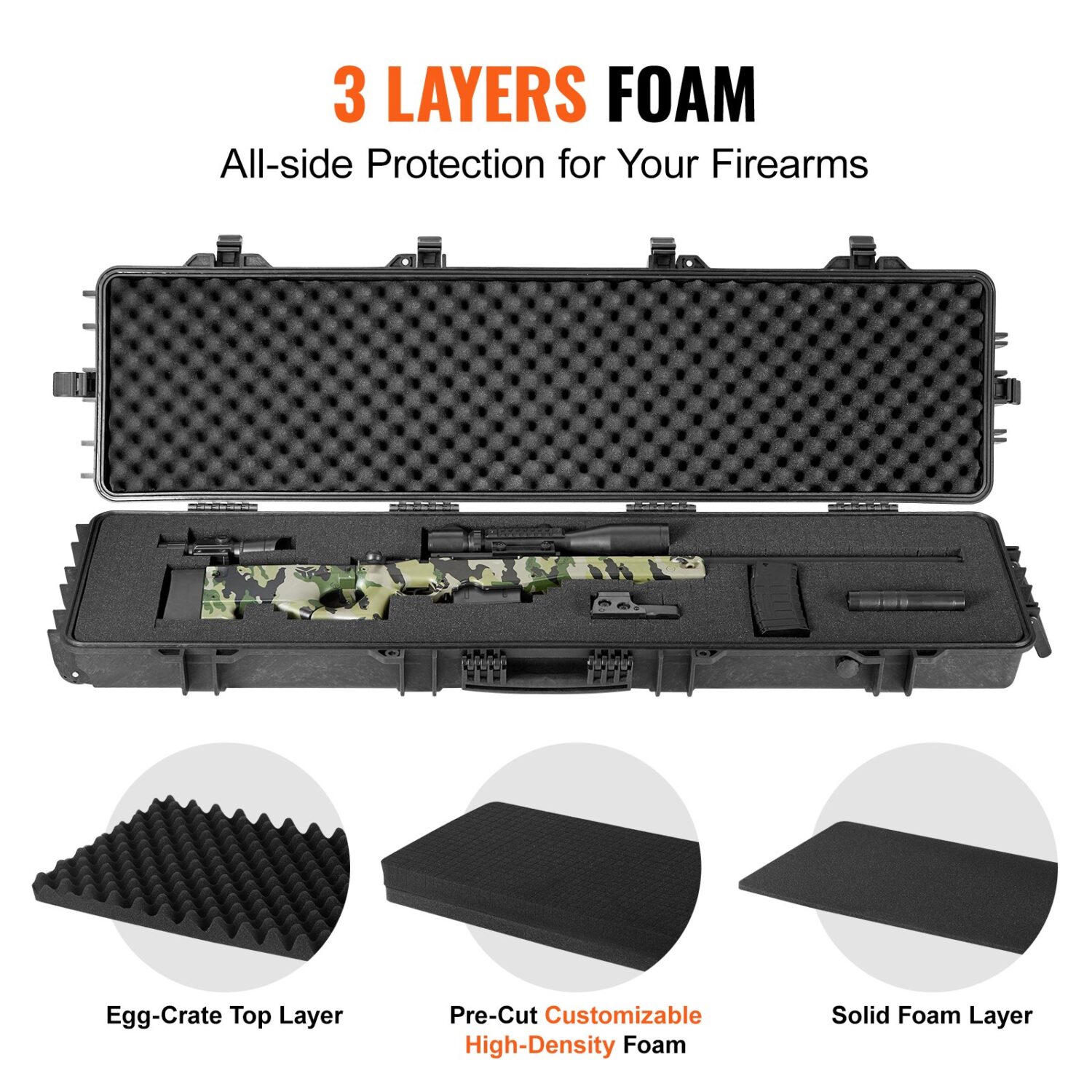 Waffenkoffer Langwaffen 130cm, 120cm innen