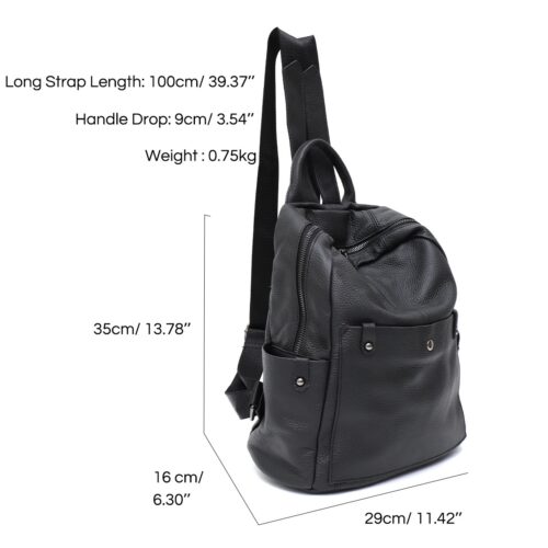 Damen rucksack leder maße