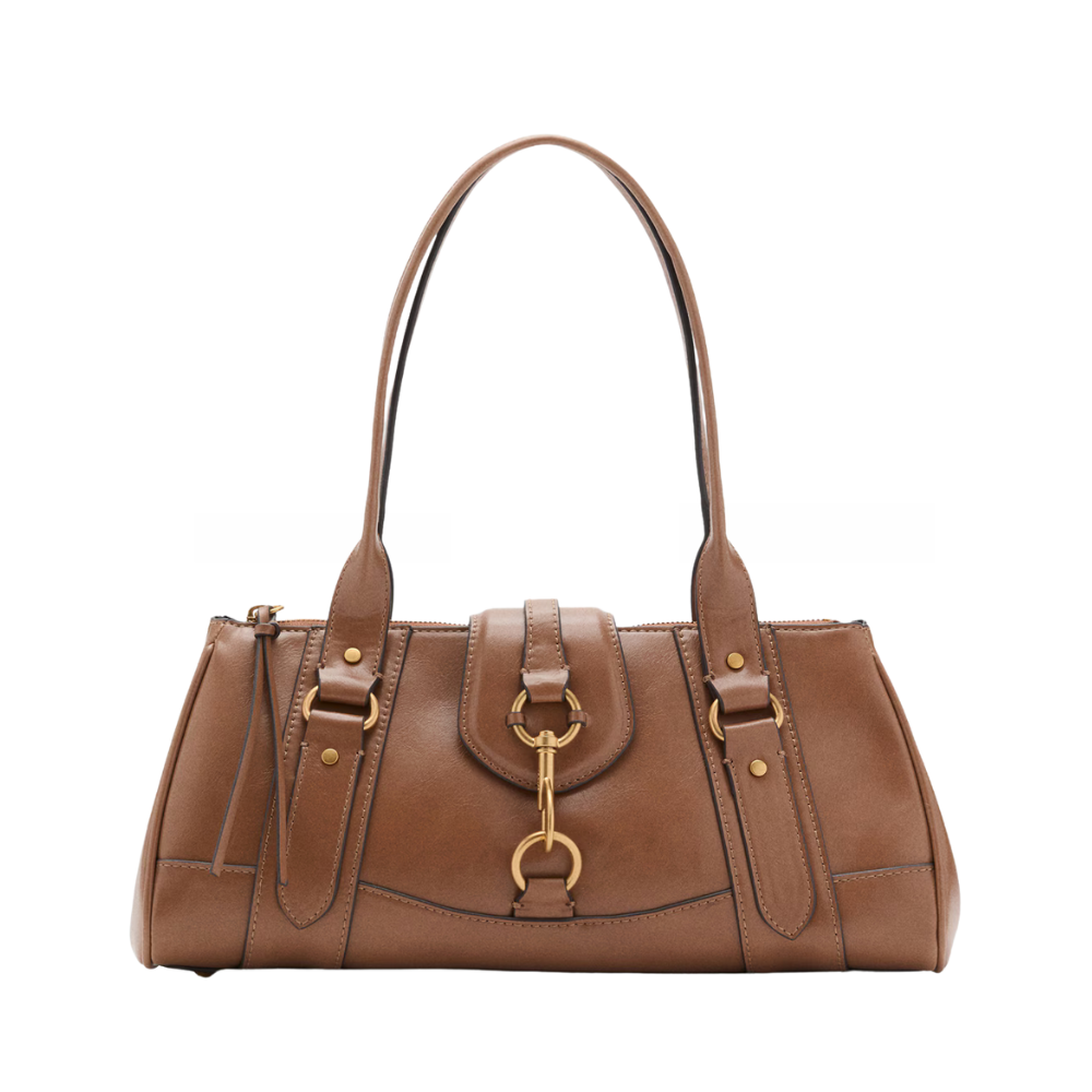 Mango Schultertasche Braun