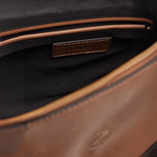 Mango Schultertasche braun innen