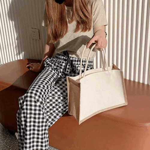 Jute Tasche im outdoor